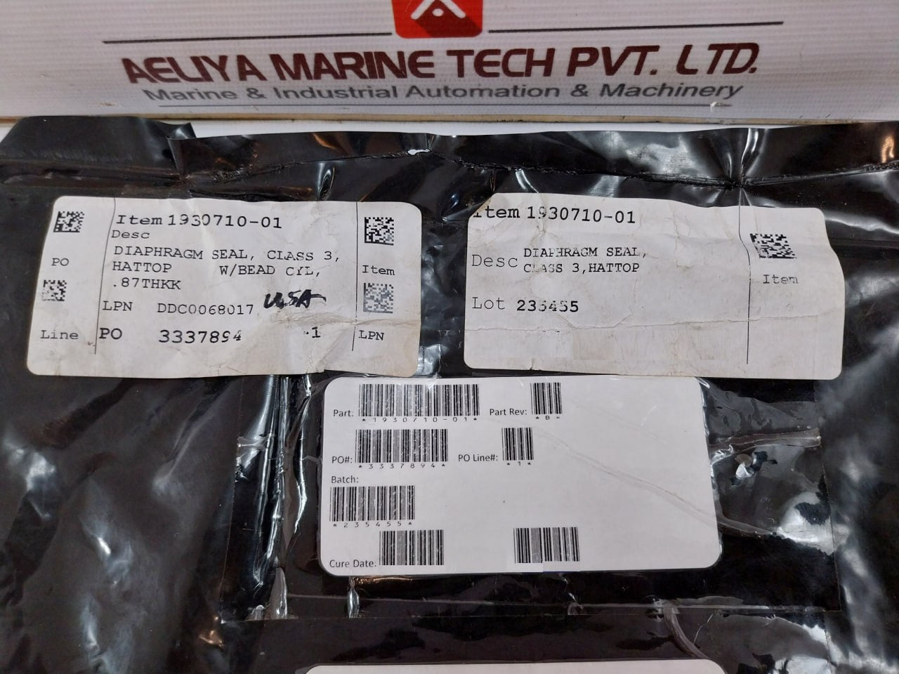 Pack of 4X 1930710-01 Rolling DIAPHRAGM SEAL CLASS 3