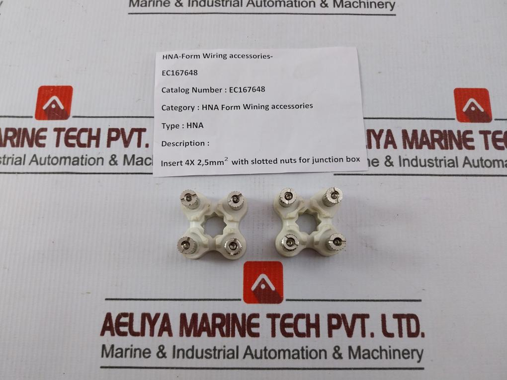 Pack of 4X HNA EC167648 Wiring Accessories Insert 4x2.5mm(2) Slotted Nuts
