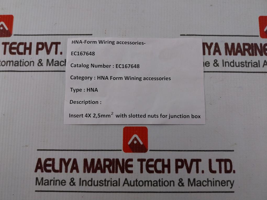 Pack of 4X HNA EC167648 Wiring Accessories Insert 4x2.5mm(2) Slotted Nuts