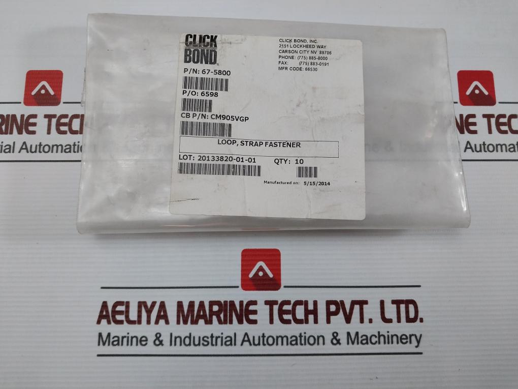 Pack of 5X CLICK BOND 67-5800 Strap Loop Mount