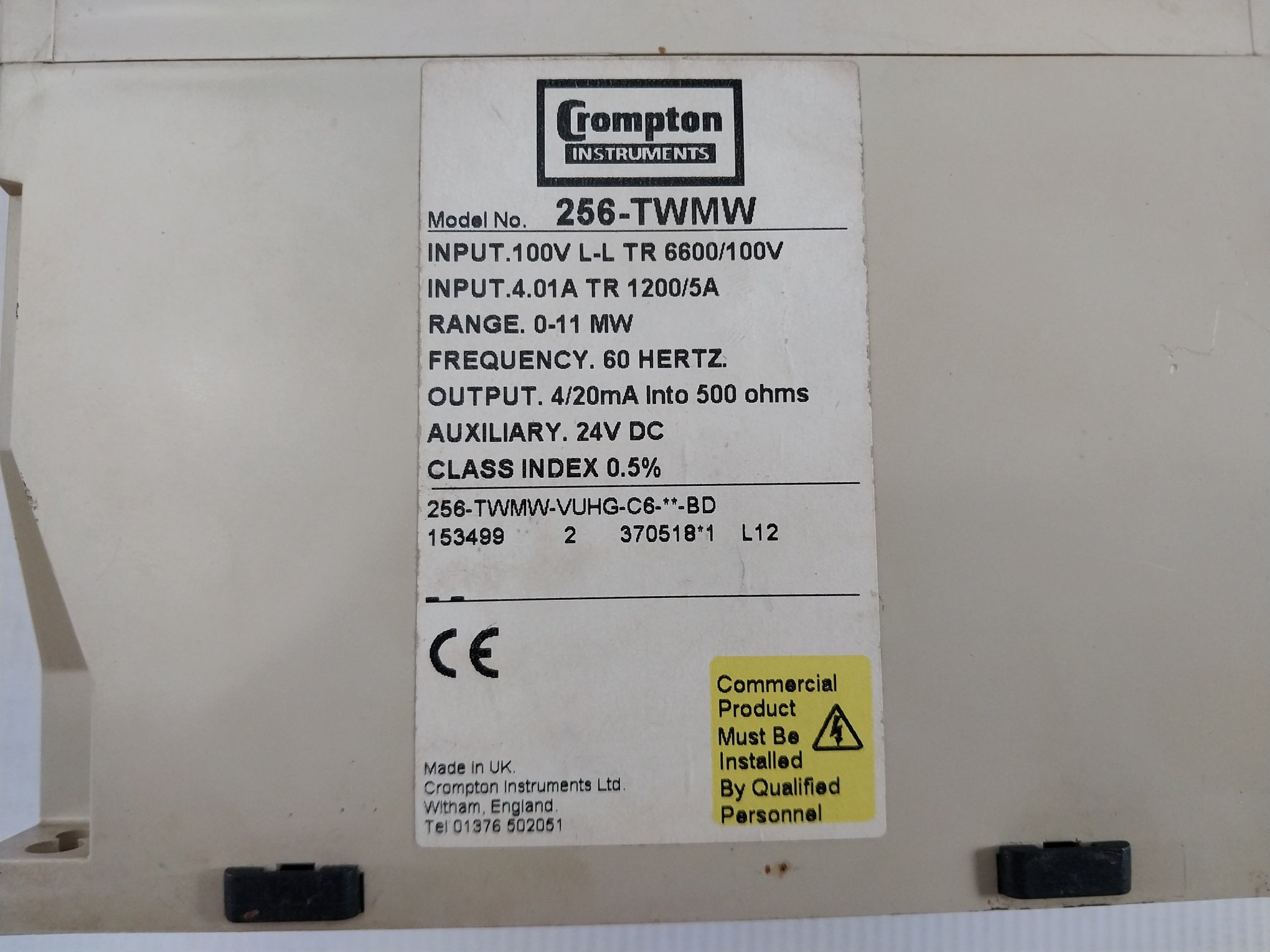 Paladin-Unbalanced-Load-Watt-3-Phase-3-Wire-60hz-Crompton-Instruments-256-Twmw-6