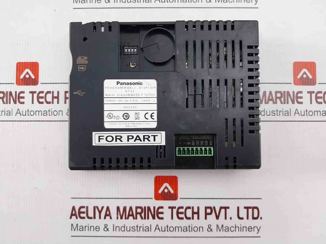 Panasonic Aig32mq02d-f 120701z Gt32 Programmable Display Panel (Not Working)