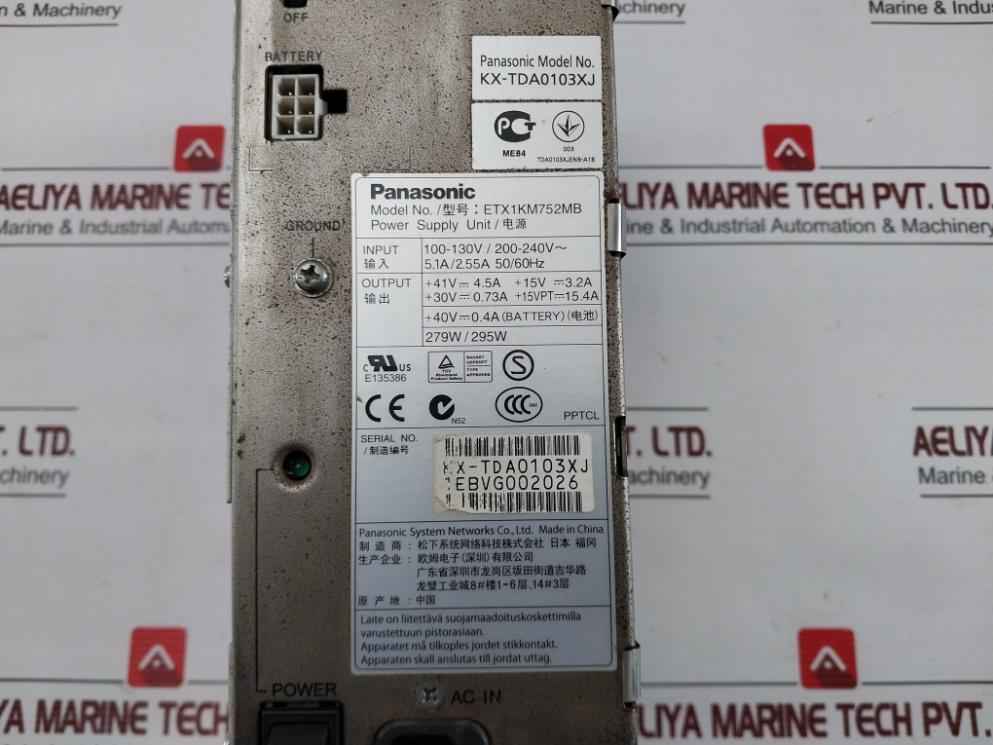 Panasonic Etx1Km752Mb Power Supply Unit 50/60Hz