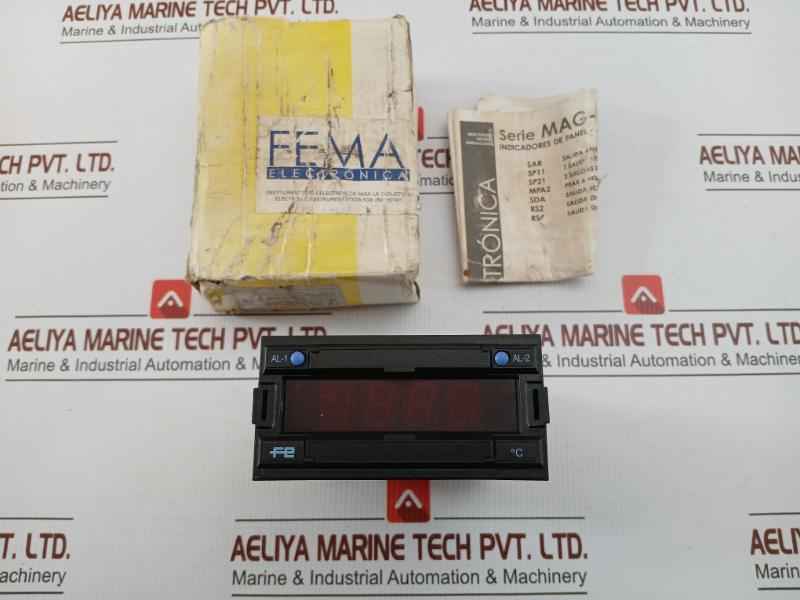 Panel Indicator -50/+600˚C 230 Vac 50/60 Hz Fema Electronica Mag-35-22-0-sp21