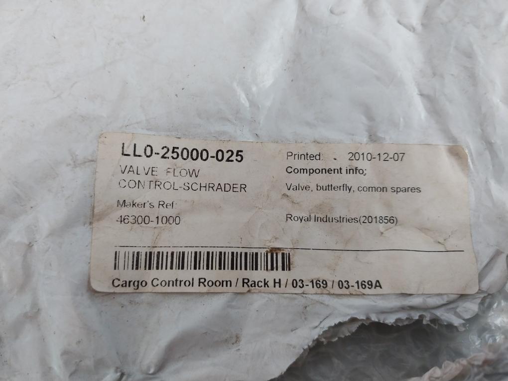 Parker 032500319 3/8" Flow Control Valve 250 Psig