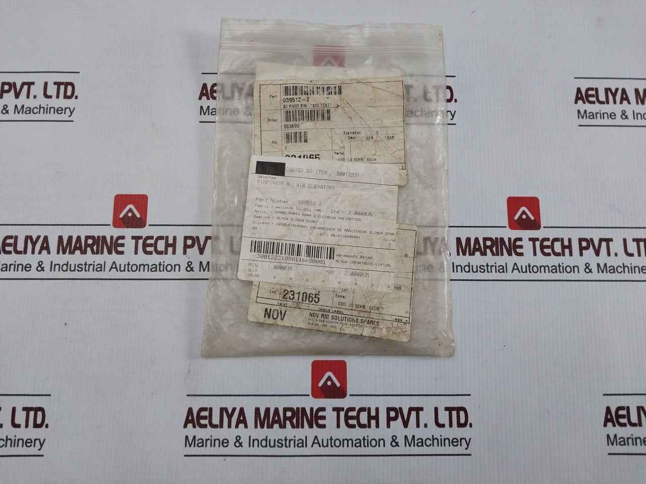 Parker 0683680000 Bj Pivot Pin Spare Parts For Pneumatic Elevator 939512-2