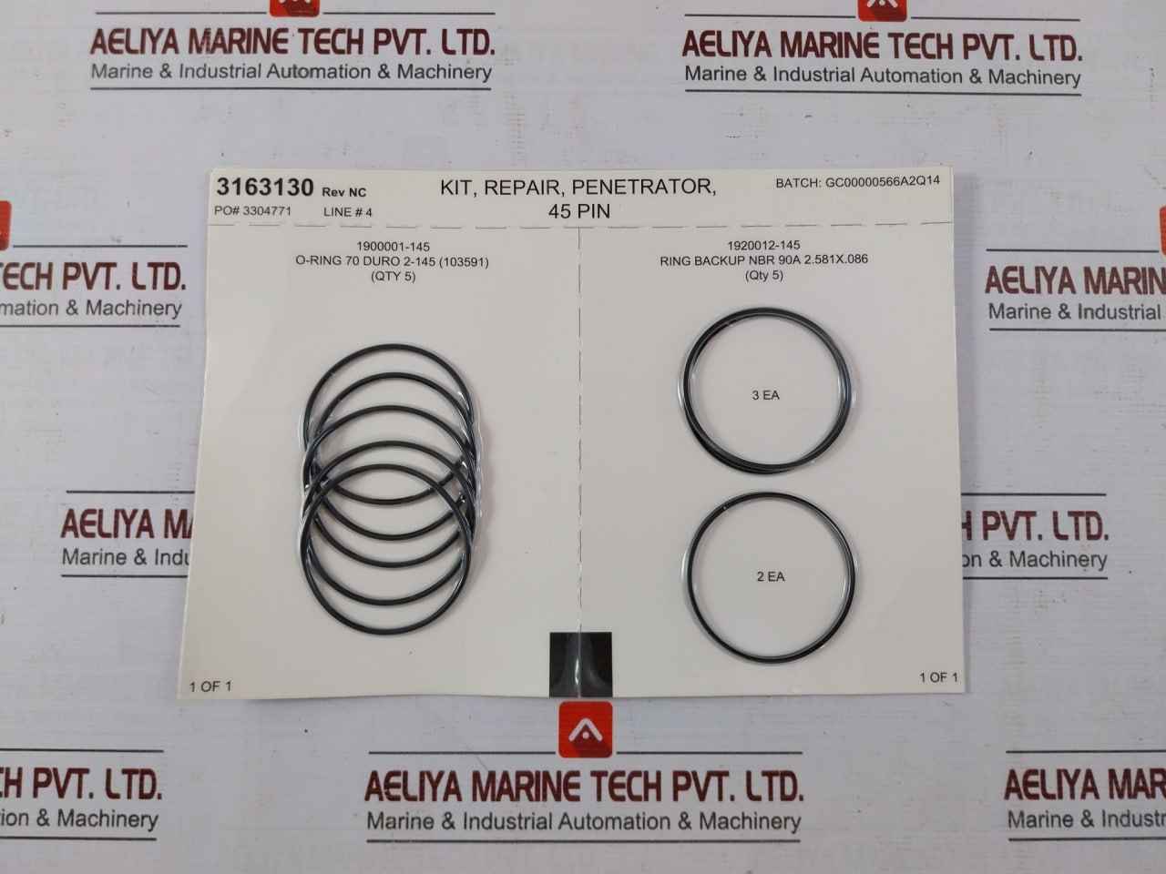 Parker 3163130 Repair Penetrator Kit 45 Pin O-ring Nitrile 70A