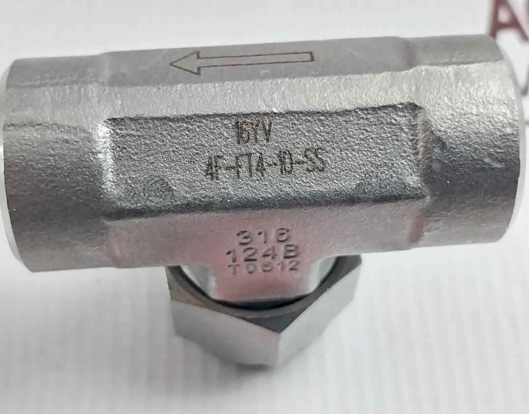 Parker 4f-ft4-10-ss Tee Filter Valve 124b