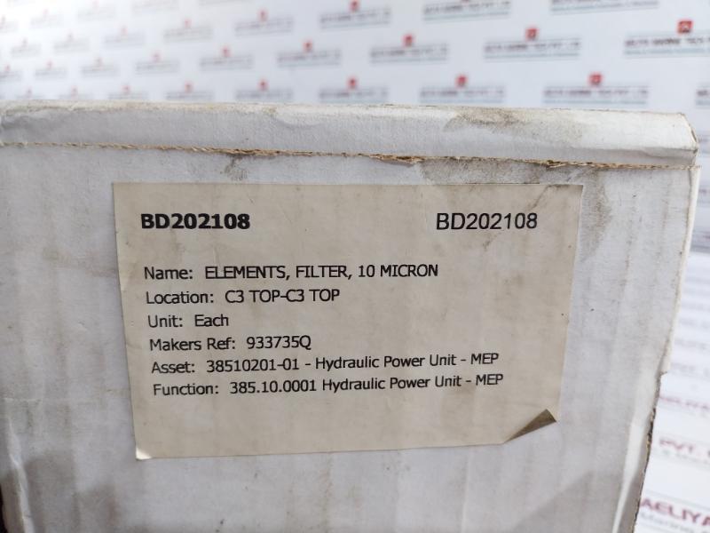 Parker 933735Q Ecoglass Hydraulic Filter Element 10 Micron