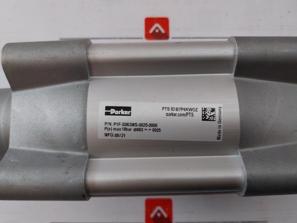Parker P1F-s063Ms-0025-0000 Series Pneumatic Cylinder Max 10 Bar New