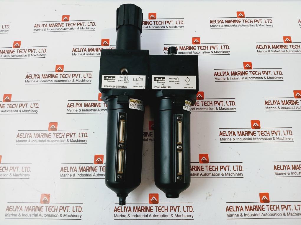 Parker P3Nla26Lsn P3Nea26Esmbng Pneumatic Filter Regulator Lubricator 250 Psi