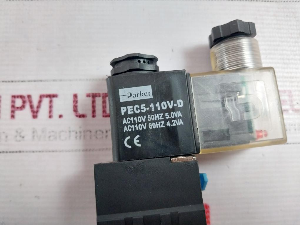 Parker Phs520S-02 Position Single Solenoid Valve 110V Ac/Dc