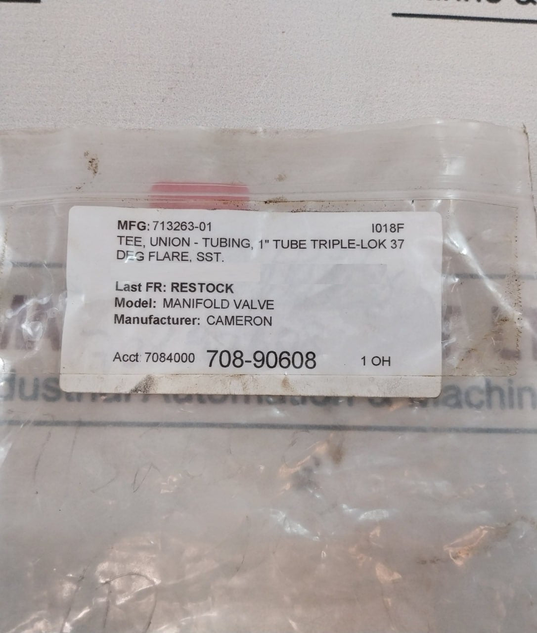 Parker 316 Union-tubing 1" Tube Triple-lok 37