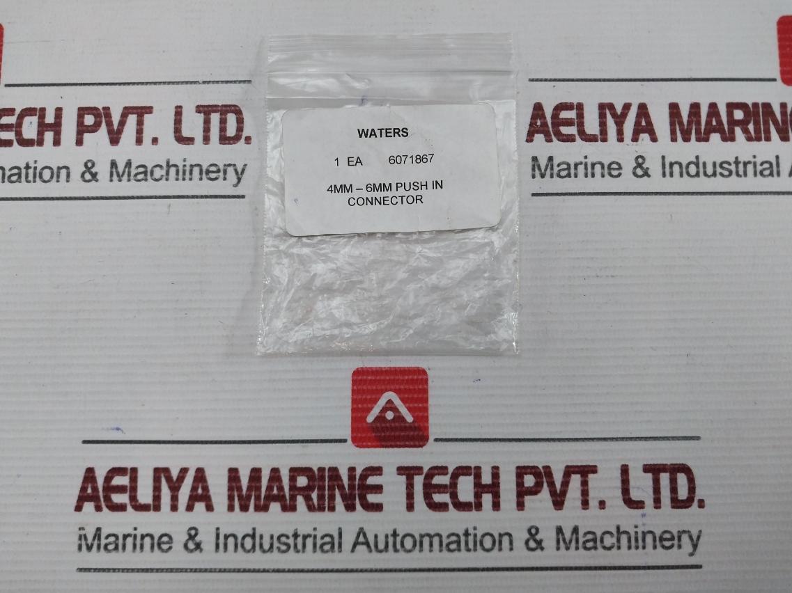 6071867 Waters 4Mm-6Mm Push In Connector