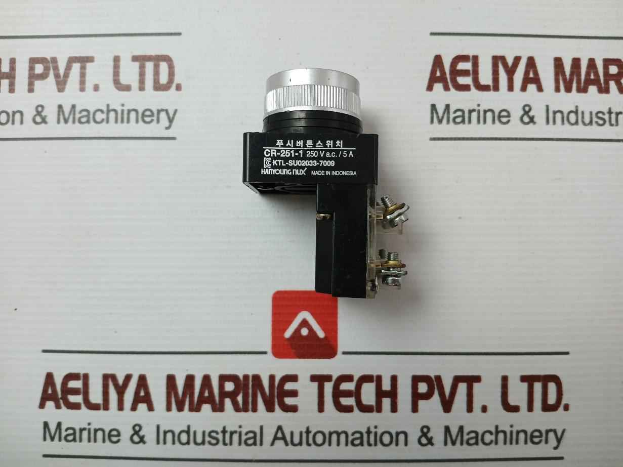 Part No: Cr-251-1 Push Button Switch By Hanyoung Nux 250 V A.C./5 A