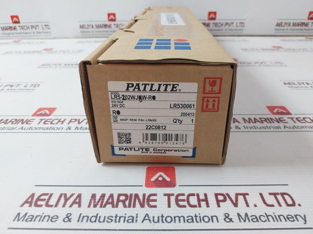 Patlite Lr5-102Wjbw-r Direct Mount Signal Tower 24V Dc 0.25A 6.6W