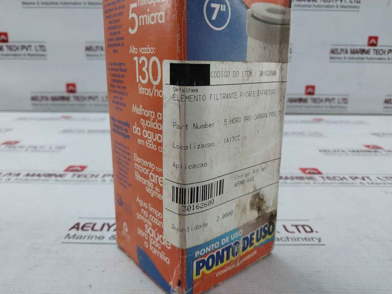 Pentair 5 Hidro Pro Carbon Filter Element 7" Wfm01646 50C Max