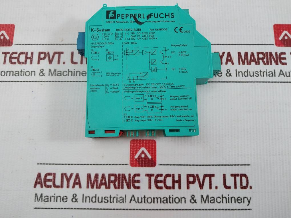 Pepperl-Fuchs-Switch-Amplifier-Kfd2-Sot2-Ex1-Lb-Dc20-30v-50ma-7