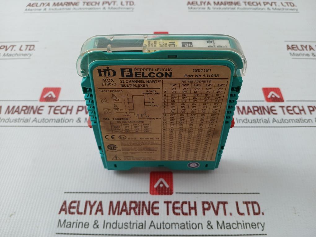 Pepperl+Fuchs Hart Multiplexer Master Power Dissipation-0.7W At 24V Mux 2700-g