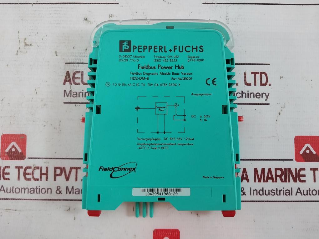 Pepperl+Fuchs Hd2-dm-b Fieldbus Power Hub Basic Diagnostic Module 131001 Dc 50V