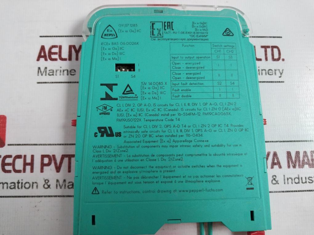 Pepperl+Fuchs Hic2822 Switch Amplifier 2-channel Isolated Barrier Dc 19-30V/30Ma
