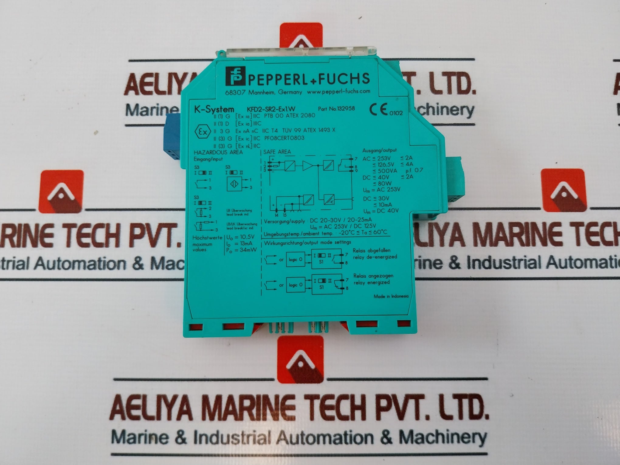 Pepperl+Fuchs K-system 132958 Switch Amplifier Kfd2-sr2-ex1.W