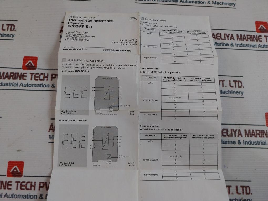 Pepperl+Fuchs KCD2-RR-EX1 Thermometer Resistance Repeater 258075 New