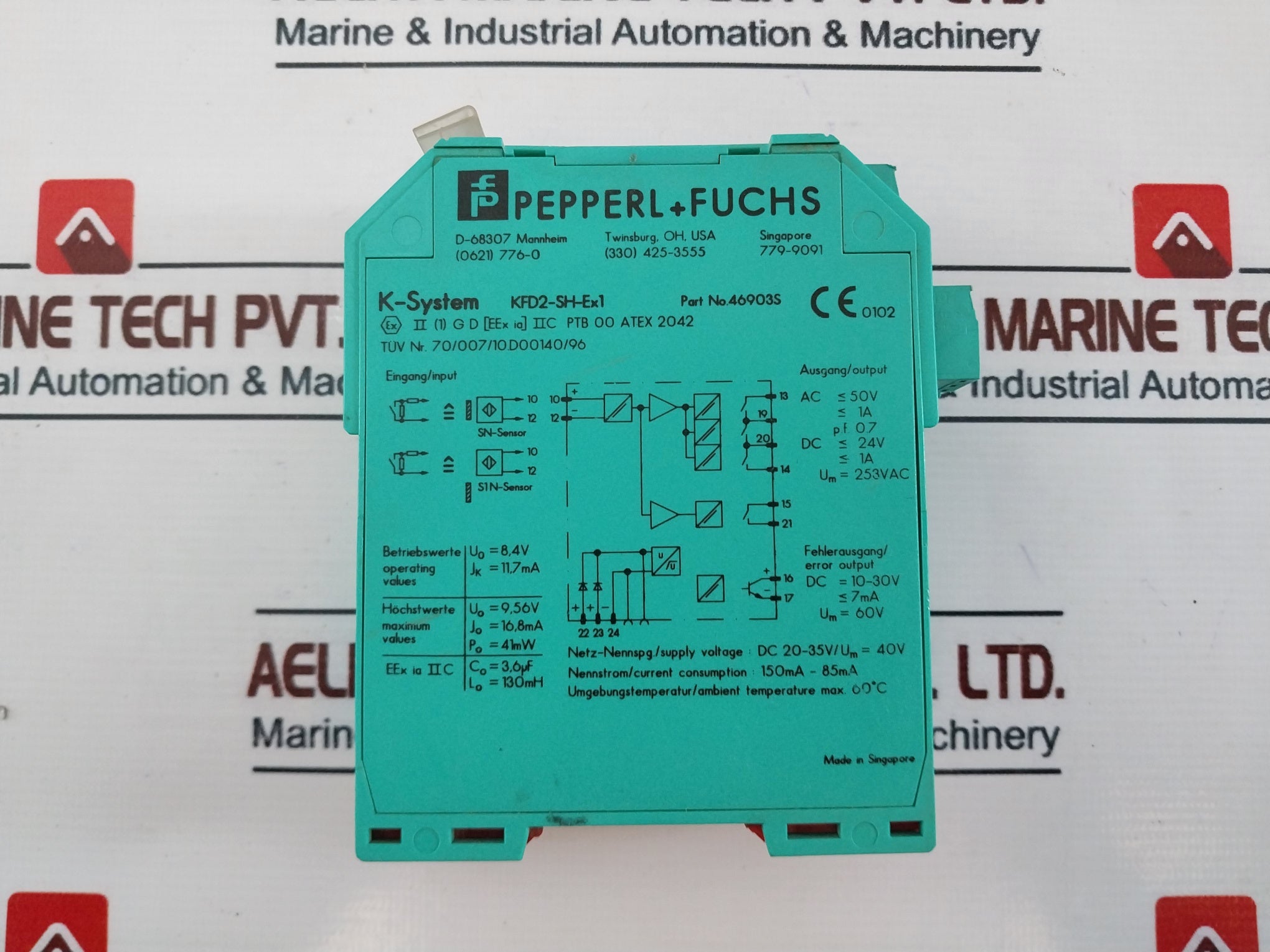 Pepperl+Fuchs KFD2-SH-Ex1 Switch Amplifier 46903S