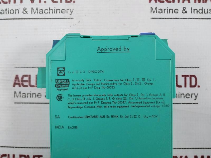 Pepperl+Fuchs Kfd2-sot-ex1 K-system 1-channel Isolated Barrier Switch Amplifier
