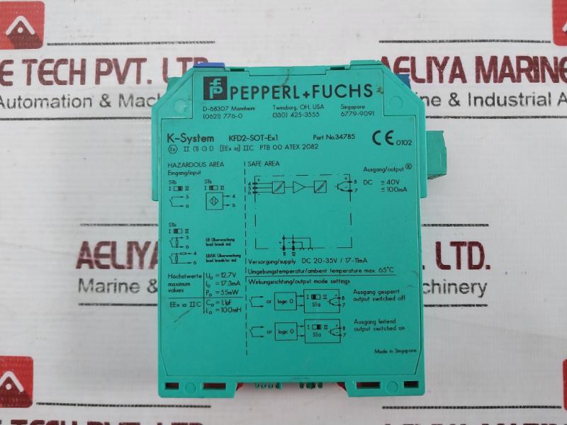 Pepperl+Fuchs Kfd2-sot-ex1 K-system 1-channel Isolated Barrier Switch Amplifier
