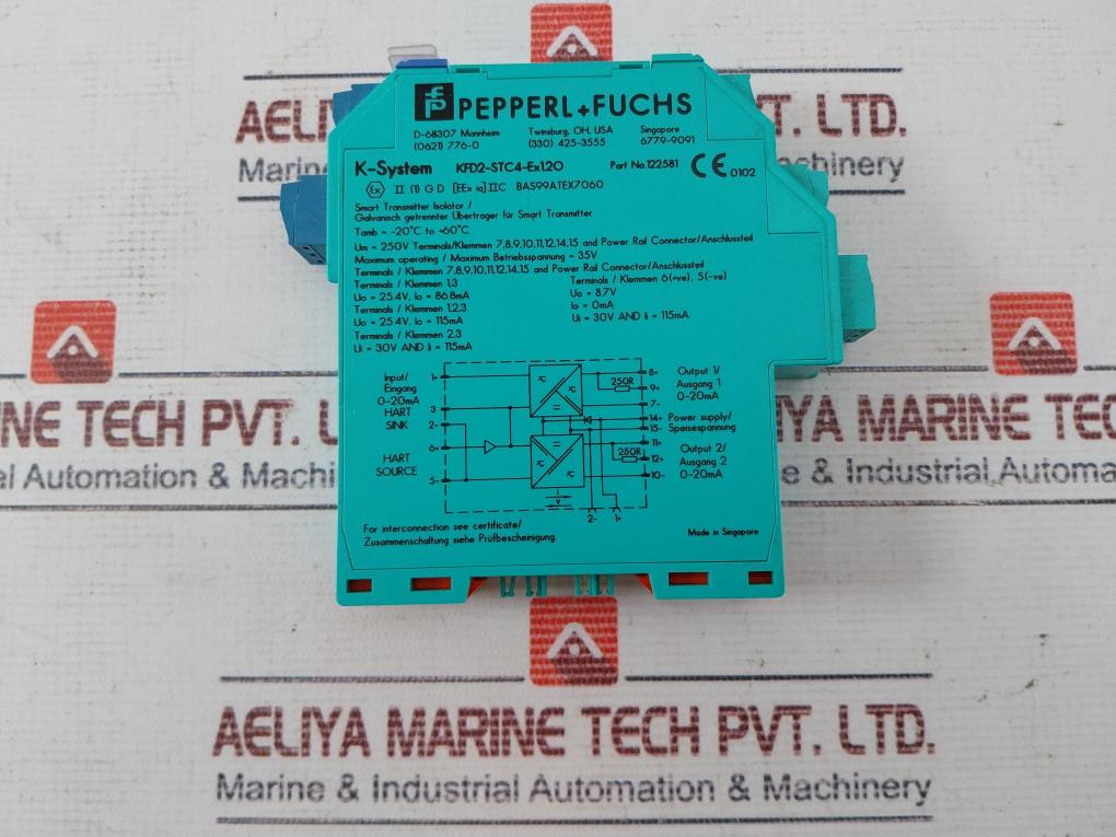 Pepperl+Fuchs Kfd2-stc4-ex1.2O Smart K-system Transmitter Power Supply 115Ma