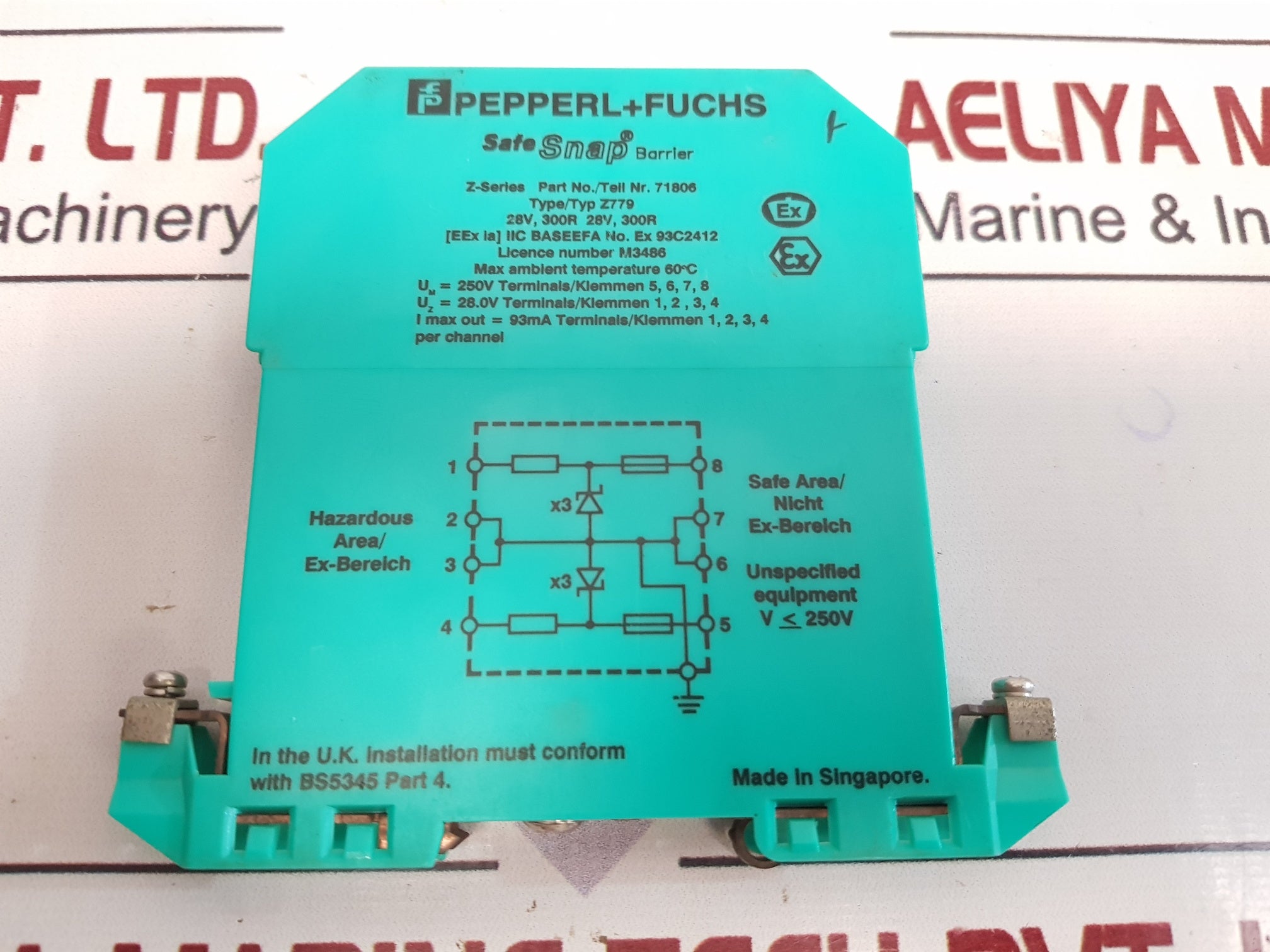 Pepperl+Fuchs Z779 Safe Snap Barrier 71806 10039057823003