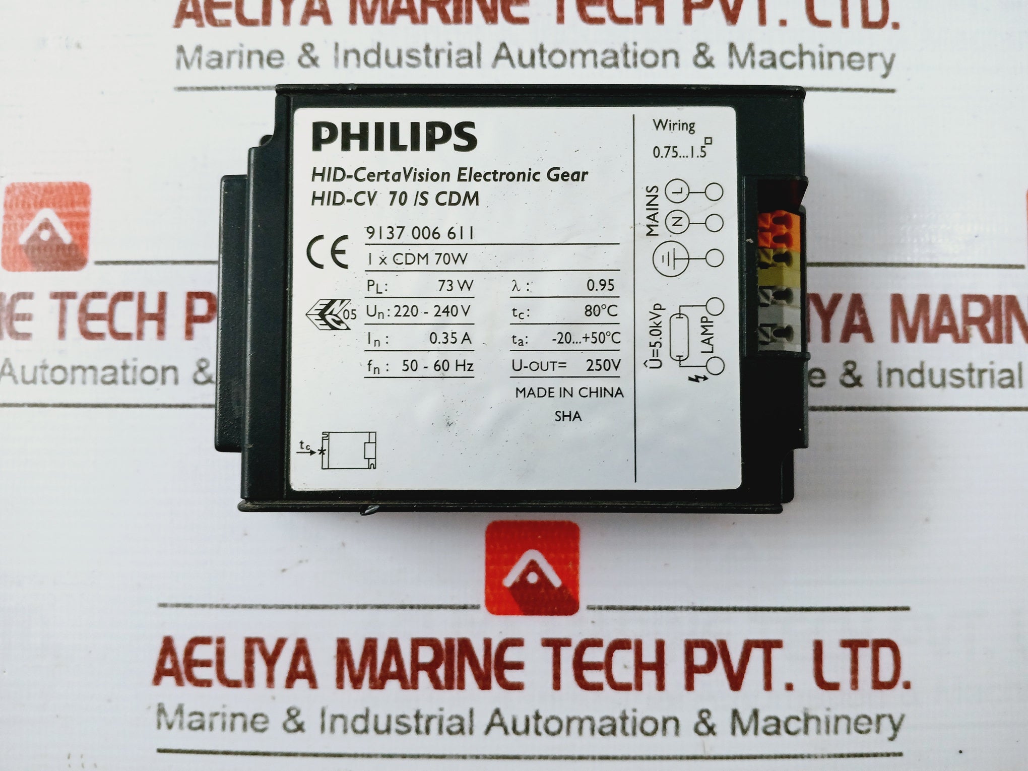 Philips Hid-cv 70/s Cdm Hid-certavision Electronic Gear Ballast 73w 220-240v