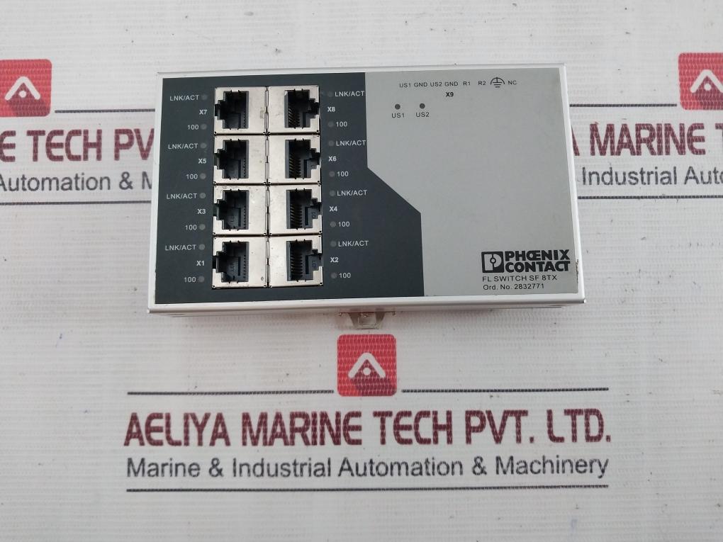 Phoenix Contact 2832771 Industrial Ethernet Switch 24Vdc 240Ma 5-7Lbs-ins 30-12A