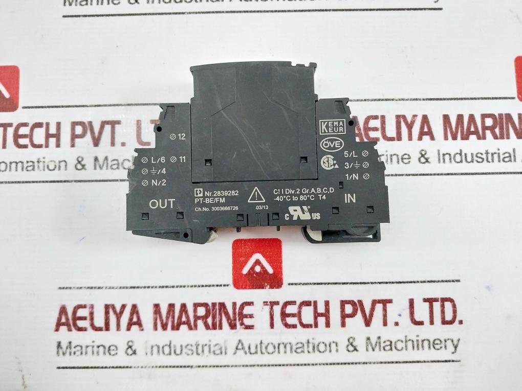 Phoenix Contact 2839347100 Type 3 Surge Protection Plug Pt 2-pe/S 230Ac-st