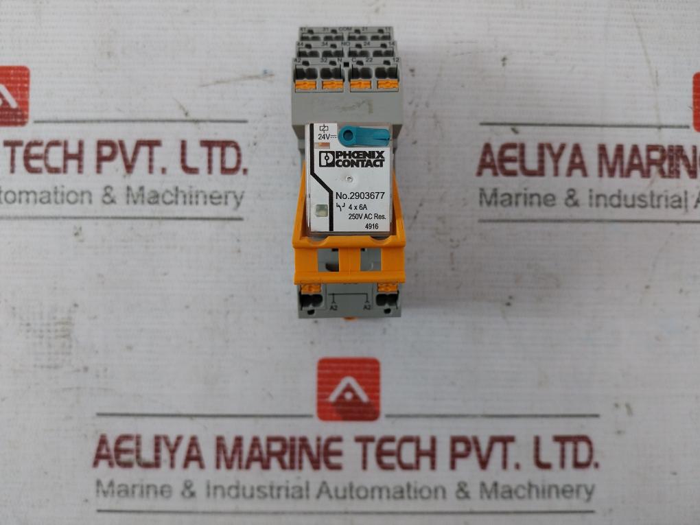 Phoenix Contact 2903677 Power Relay Rif-2-bpt/4X21 24V 2900934 6A 250V Ac 4X6A