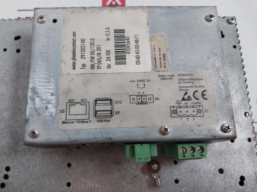 Phoenix Contact 2913221-00 Touch Panel 24V Dc 2A 41005640