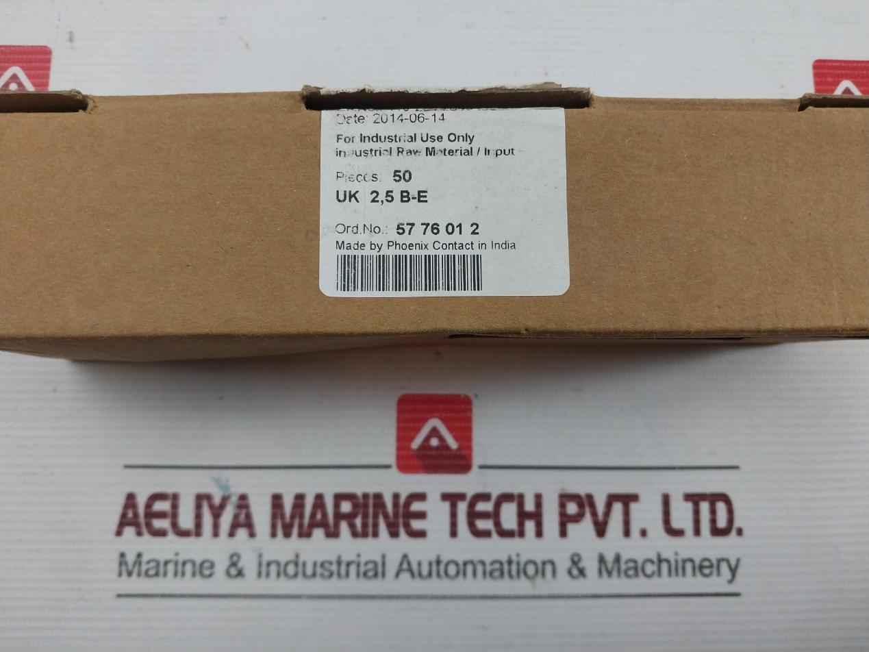 Phoenix Contact 600V Din Rail Terminal Block 20A Part No. Uk 2,5 B-e (1 Box=50Pcs)