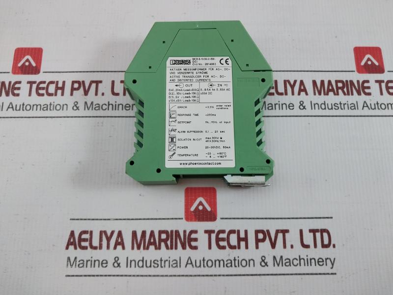 Phoenix Contact Current Measuring Transducer 0-9.5A To 0-5 Part No: Mcr-s-10-50-ui-sw-dci