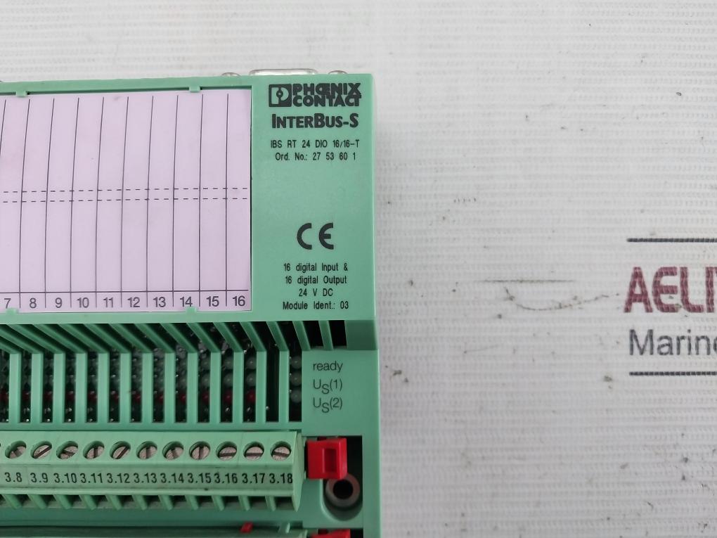 Phoenix Contact Ibs Rt 24 Dio 16/16-t Digital Input/Output Module 24V Dc