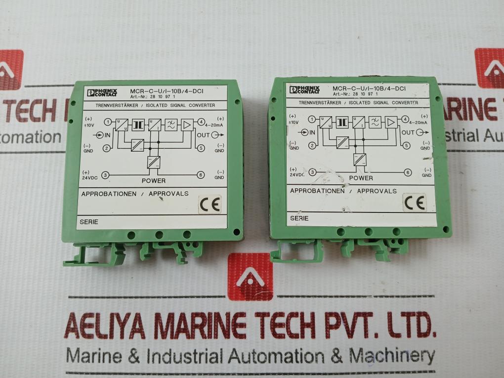Phoenix Contact Isolated Signal Converter 20...30V,55Ma Part No Mcr-c-u/I-10B/4-dci