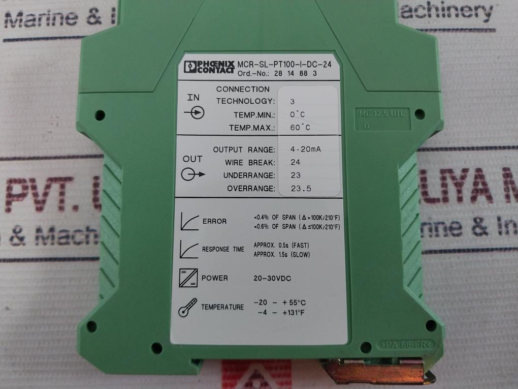 Phoenix Contact MCR-SL-PT100-I-DC-24 Temperature Transducer 2814883 100 Gm