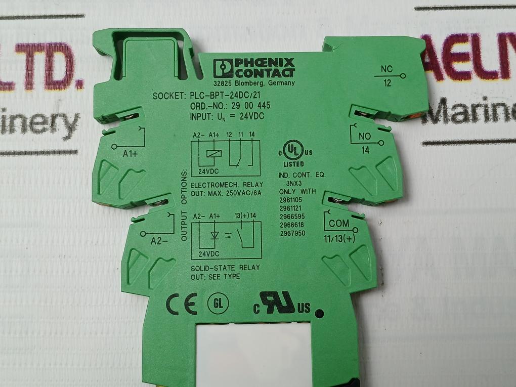 Phoenix Contact Plc-bpt-24Dc/21 Relay Base 24Vdc