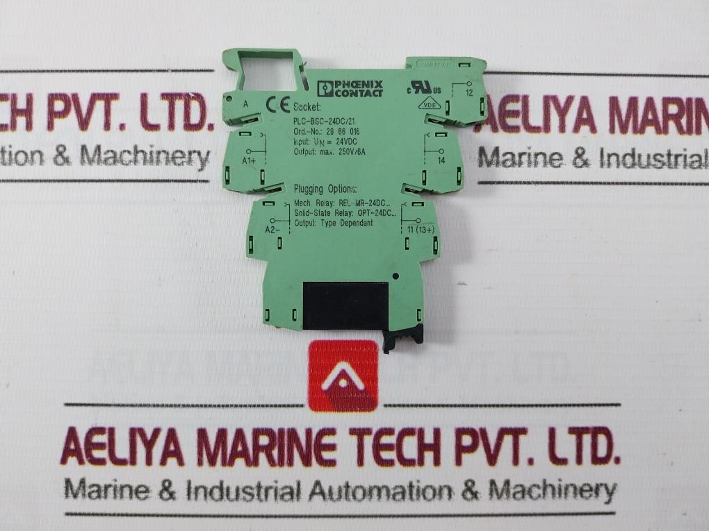 Phoenix Contact Plc-bsc-24Dc/21 Relay Base Ord-no: 29 66 016