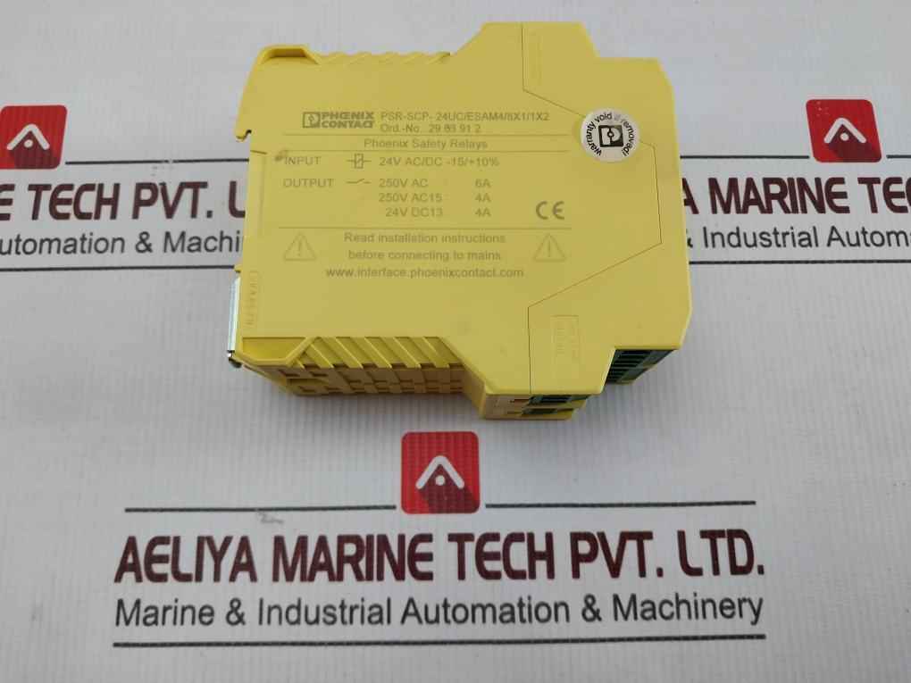 Phoenix Contact Psr-scp-24uc/esam4/8x1/1x2 Safety Relays 24v Ac/dc