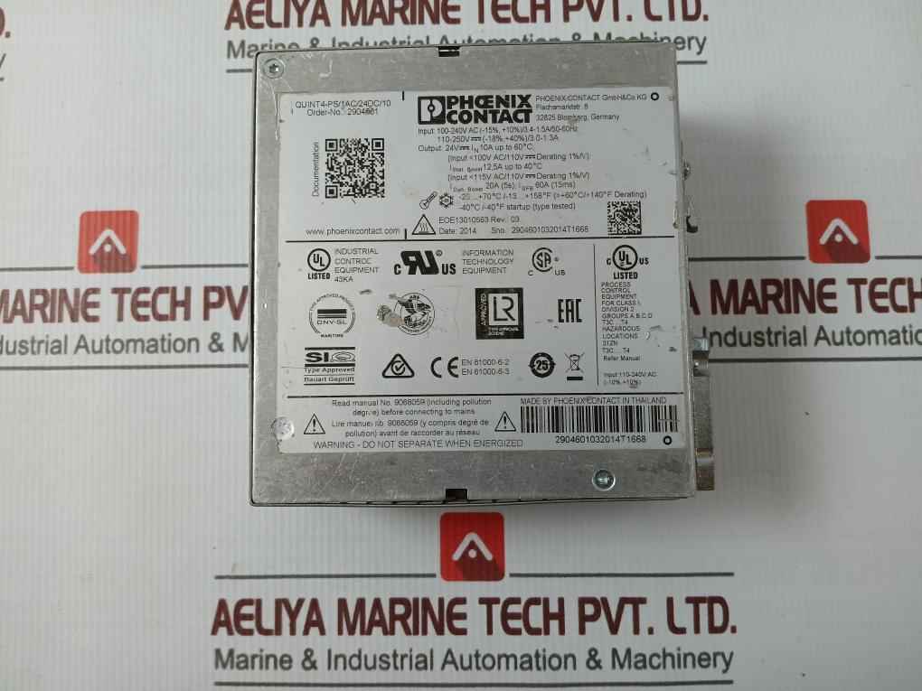 Phoenix Contact Quint-ps/1Ac/24Dc/10 Power Supply Unit 100-240V Ac 3.4-1.5A