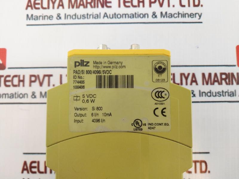 Pilz Pad/Si 800/4096I/5Vdc Safety Monitoring Relay 5 Vdc 0.6W