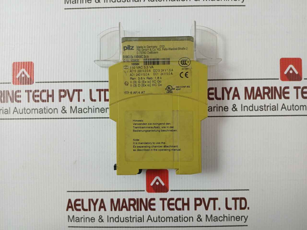 Pilz S1Mo Ex 110Vac 2C/O Monitoring Relay 110 Vac 3.5 Va
