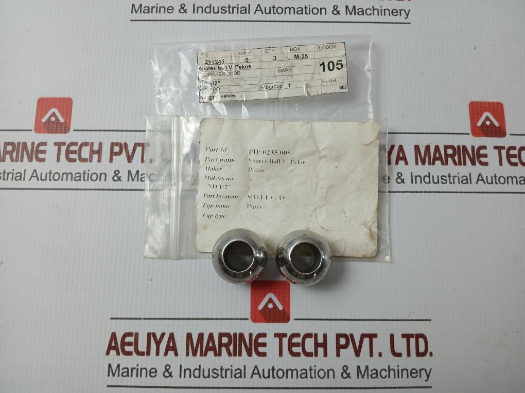 Spares Ball Valve Pip-0235.005 Brnd Pekos