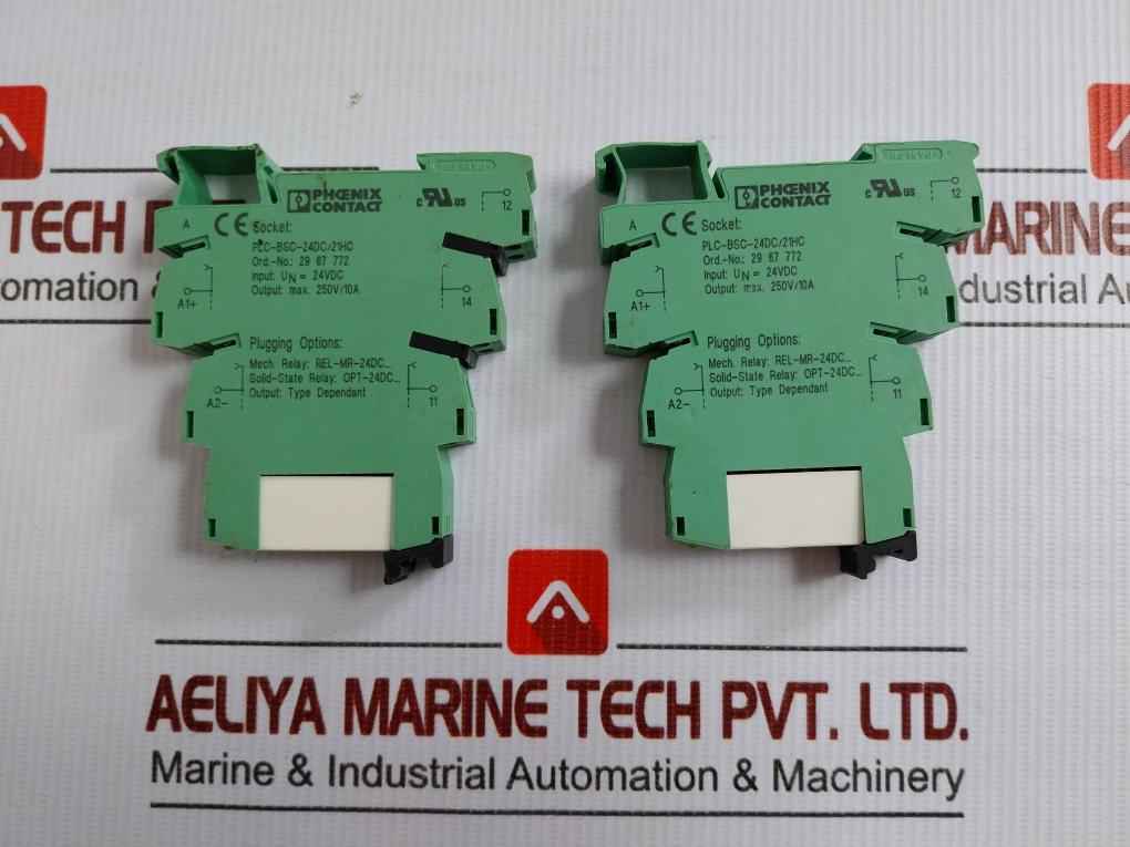 Plc-bsc-24Dc/21Hc Phoenix Contact Relay Base 24 Vdc